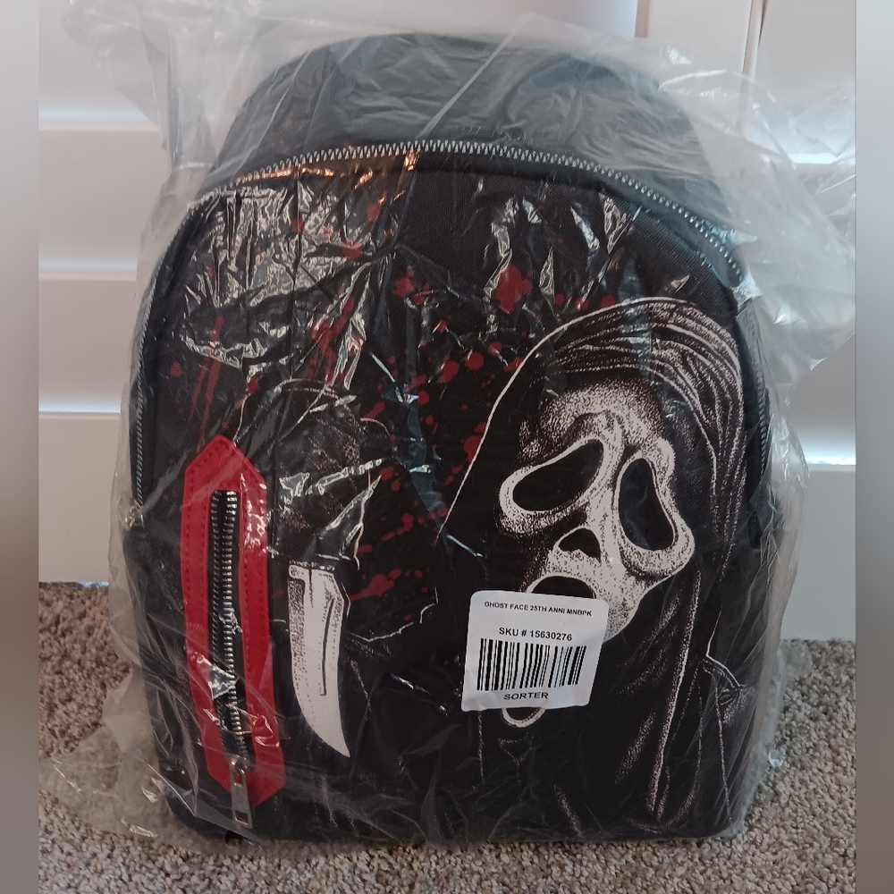 New Bioworld Ghostface Mini Backpack, Scream Ghostface 25th Anniversary